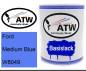 Preview: Ford, Medium Blue, W8049: 1L Lackdose, von ATW Autoteile West.